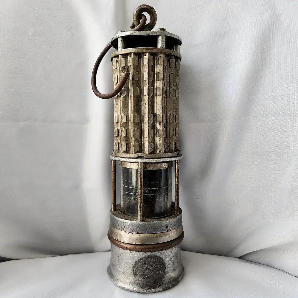 Miners Flame Safety Lamp Antique Wolf Safety Co Pittsburg Bureau Of Mines Rare‎